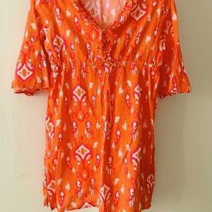 Cute bright linen tunic, Mud Pie